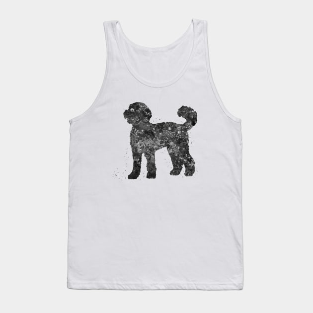 Labradoodle dog black and white Tank Top by Yahya Art